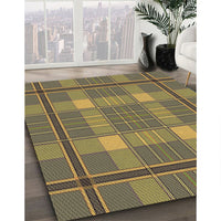 Patterned Dark Brown Rug, pat2729brn