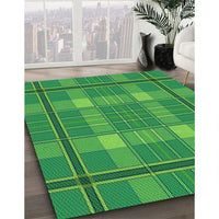 Patterned Forest Green Rug, pat2729grn