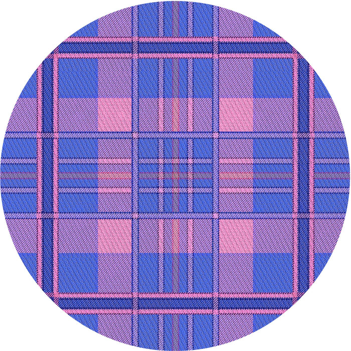 Square Machine Washable Transitional Medium Slate Blue Rug in a Living Room, wshpat2729pur