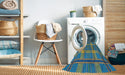 Machine Washable Transitional Blue Rug in a Washing Machine, wshpat2729