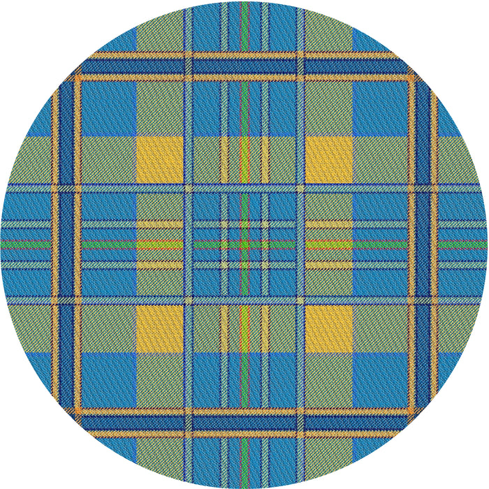 Square Machine Washable Transitional Blue Rug, wshpat2729