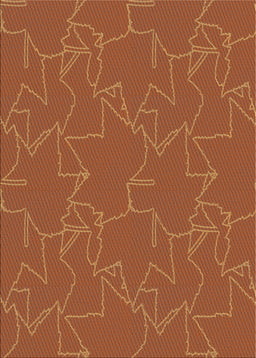 Patterned Orange Novelty Rug, pat272