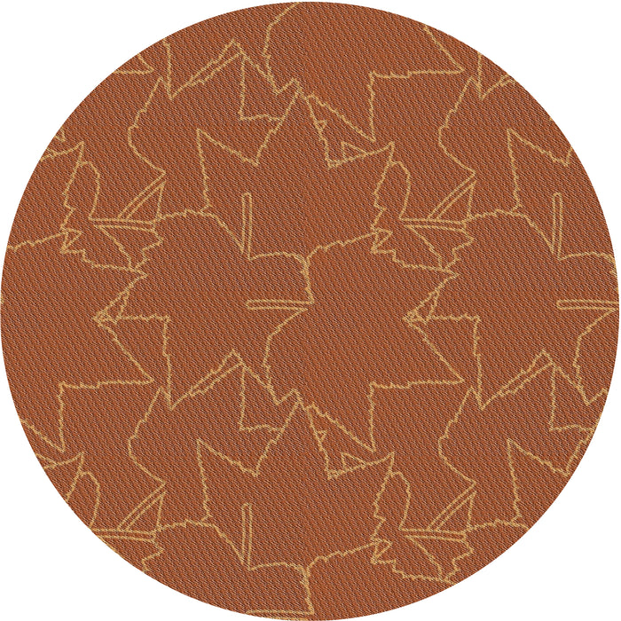 Sideview of Patterned Orange Novelty Rug, pat272