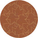 Sideview of Patterned Orange Novelty Rug, pat272