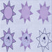 Round Patterned Lavender Blue Rug, pat273blu