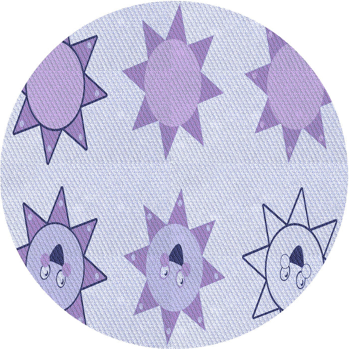 Square Patterned Lavender Blue Rug, pat273blu