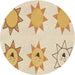 Square Patterned Golden Blonde Gold Rug, pat273brn