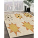 Patterned Golden Blonde Gold Rug in Family Room, pat273brn