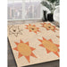 Patterned Golden Blonde Gold Rug in Family Room, pat273org