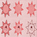 Round Patterned Light Red Pink Rug, pat273rd