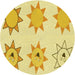 Square Patterned Yellow Rug, pat273yw