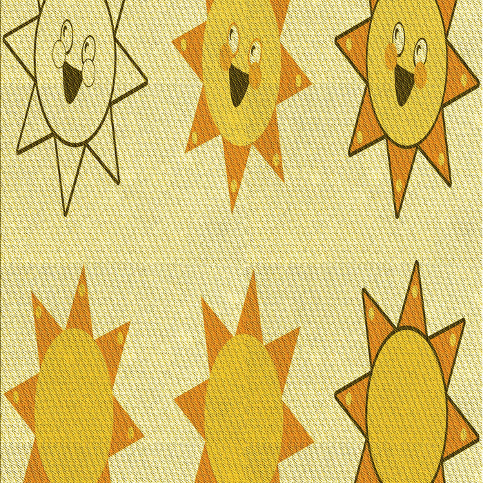 Patterned Yellow Rug, pat273yw