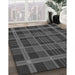 Patterned Gray Brown Rug in Family Room, pat2730gry