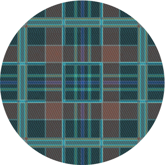 Square Patterned Deep-Sea Green Rug, pat2730lblu