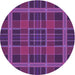 Square Patterned Dark Orchid Purple Rug, pat2730pur