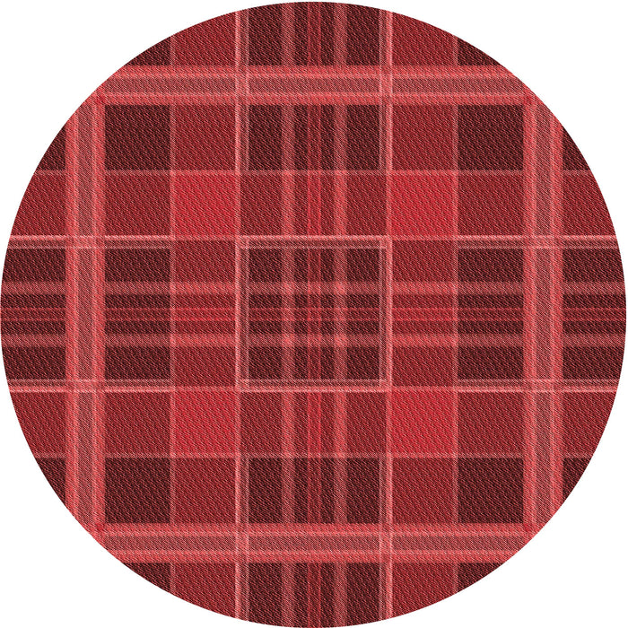 Square Patterned Red Rug, pat2730rd