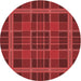 Square Patterned Red Rug, pat2730rd