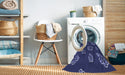 Machine Washable Transitional Lapis Blue Rug in a Washing Machine, wshpat2731blu