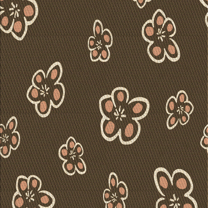 Patterned Red Rug, pat2731brn