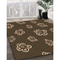 Patterned Red Rug, pat2731brn