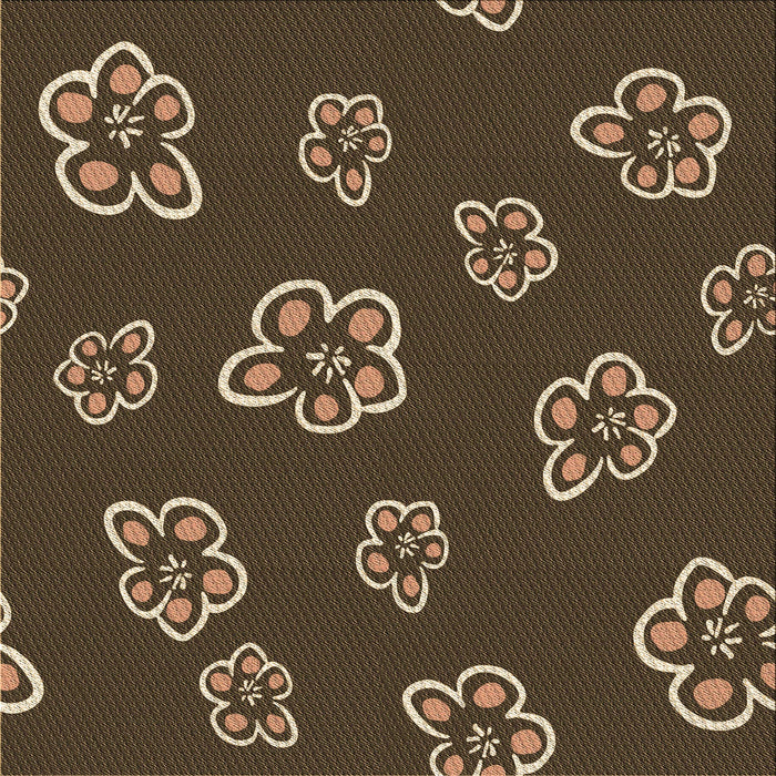 Round Patterned Red Rug, pat2731brn