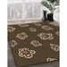 Machine Washable Transitional Night Red Rug in a Family Room, wshpat2731brn