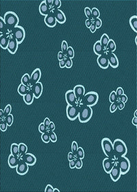 Machine Washable Transitional Medium Teal Green Rug, wshpat2731lblu