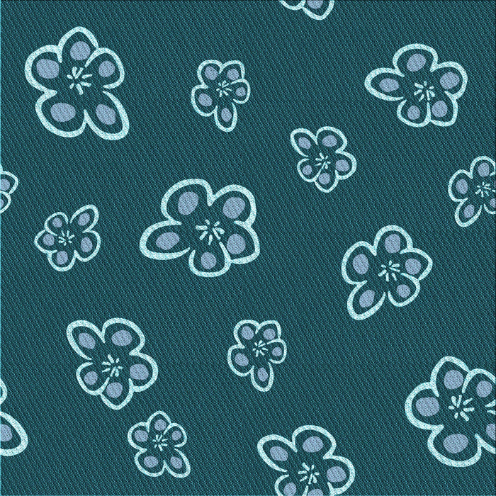 Round Machine Washable Transitional Medium Teal Green Rug, wshpat2731lblu