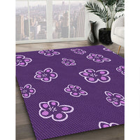 Patterned Purple Rug, pat2731pur