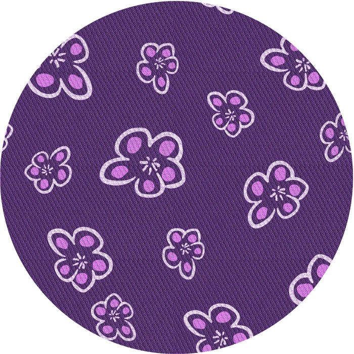Square Patterned Purple Rug, pat2731pur