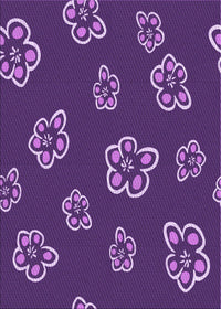 Machine Washable Transitional Purple Rug, wshpat2731pur