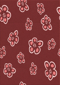 Machine Washable Transitional Red Rug, wshpat2731rd