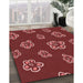 Machine Washable Transitional Red Rug in a Family Room, wshpat2731rd