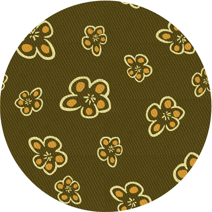 Square Machine Washable Transitional Bakers Brown Rug in a Living Room, wshpat2731yw