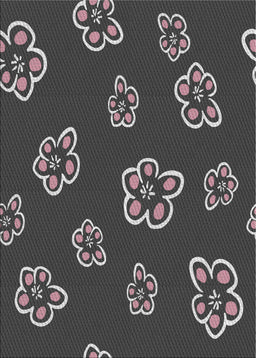 Patterned Gray Novelty Rug, pat2731