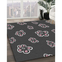 Patterned Gray Novelty Rug, pat2731