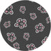 Sideview of Patterned Gray Novelty Rug, pat2731