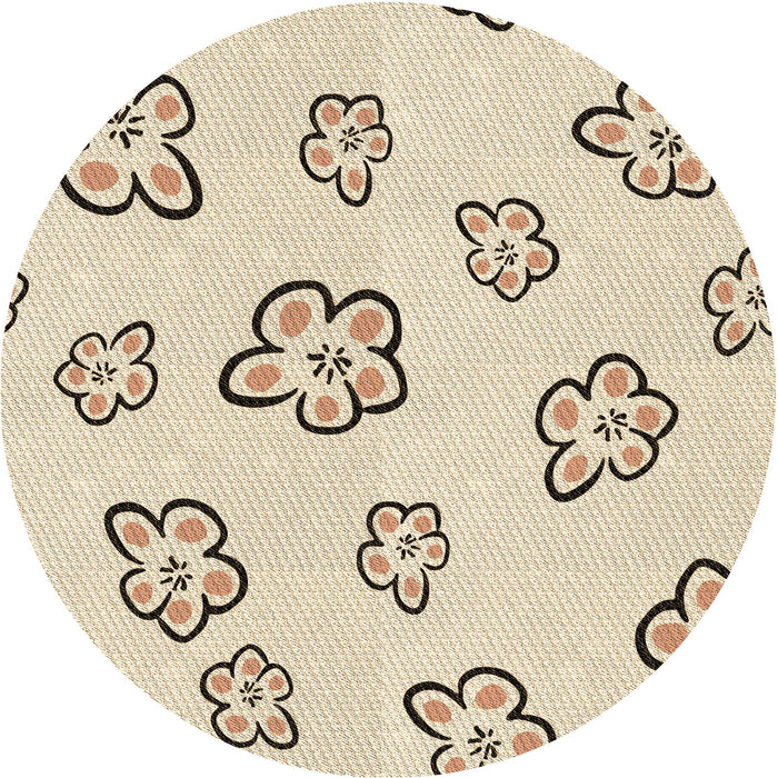 Square Patterned Moccasin Beige Rug, pat2732brn