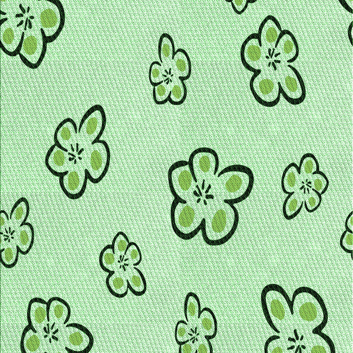 Patterned Mint Green Rug, pat2732grn