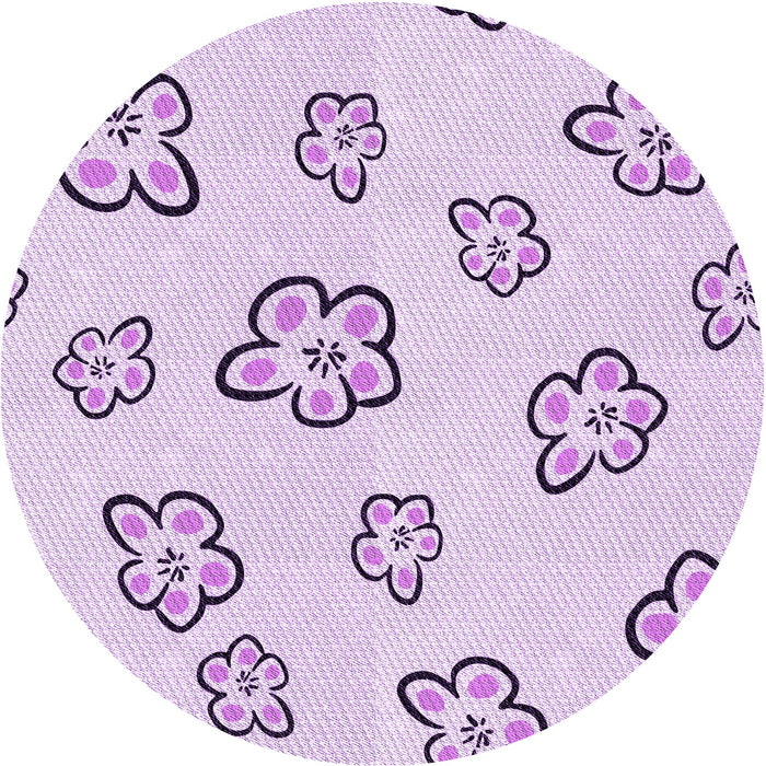 Square Patterned Orchid Purple Rug, pat2732pur