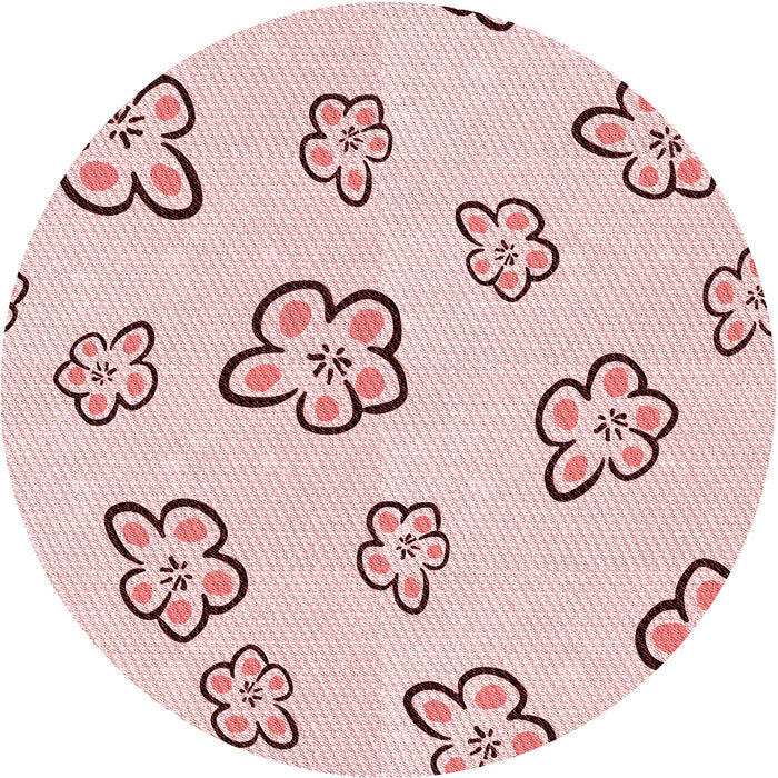 Square Patterned Pink Rug, pat2732rd