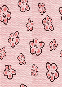 Machine Washable Transitional Pink Rug, wshpat2732rd