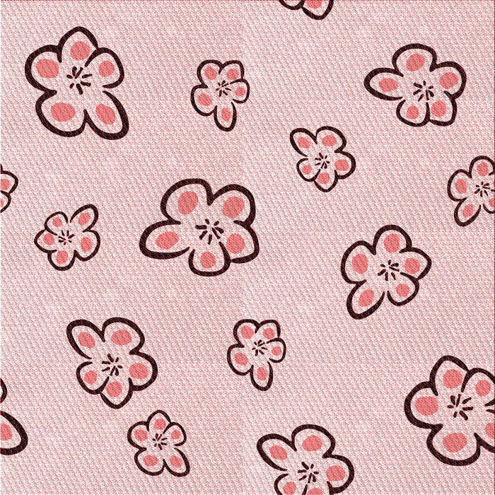 Round Patterned Pink Rug, pat2732rd