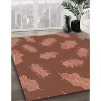 Patterned Orange Rug, pat2733brn