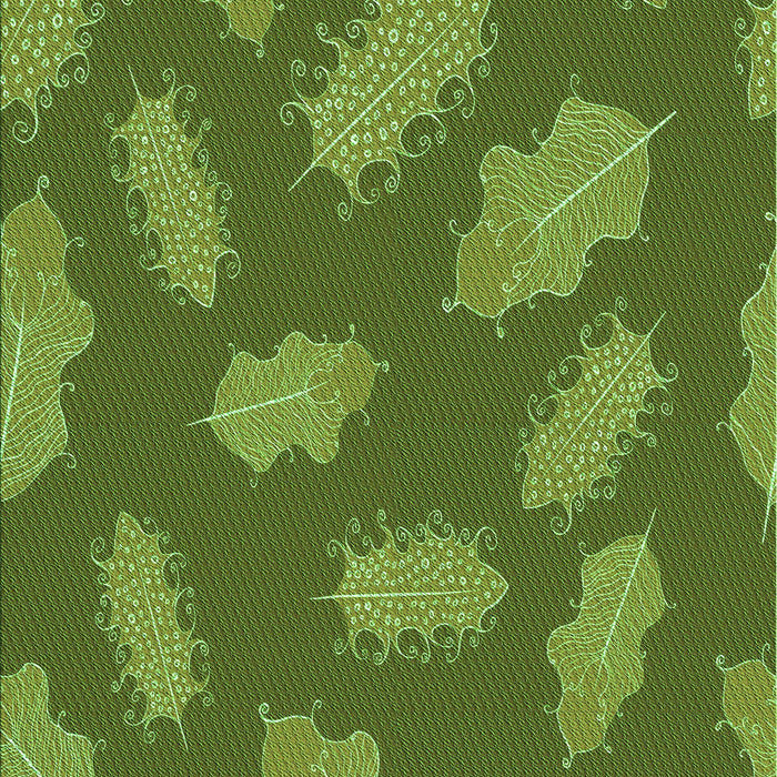 Patterned Seaweed Green Rug, pat2733grn