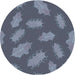 Square Patterned Koi Blue Rug, pat2733lblu