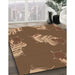 Machine Washable Transitional Saddle Brown Rug in a Family Room, wshpat2734brn