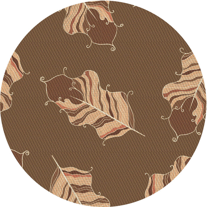 Square Patterned Saddle Brown Rug, pat2734brn