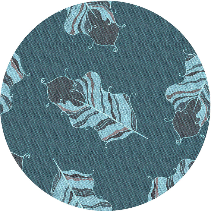 Square Patterned Blue Rug, pat2734lblu