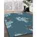 Machine Washable Transitional Blue Rug in a Family Room, wshpat2734lblu